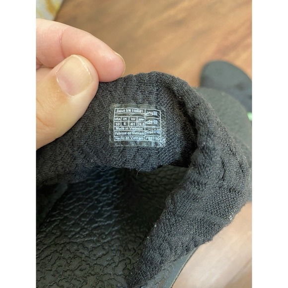 Sanuk Yoga Double Strap Wide womens black flip flops size 10 Summer Casual Comfy - Picture 4 of 5